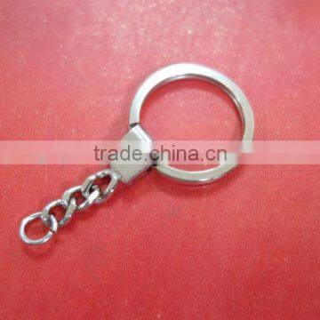 High quality blank wholesale metal key ring with chain keychain parts in bulk price