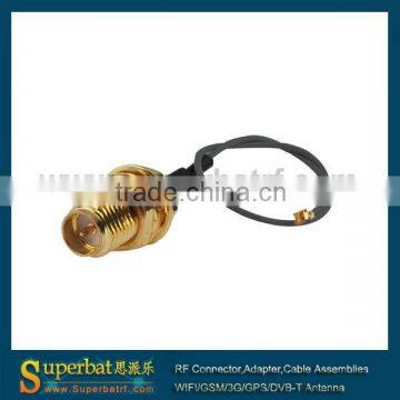 Wifi antenna cable assembly IPX / u.fl to RP-SMA female Pigtail Cable IPX1.13 sma to u.fl adapter