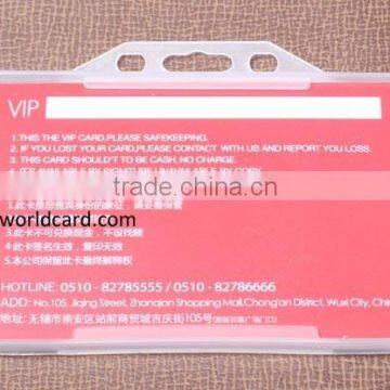 Rigid Open Faced horizontal Layout Transparent ID Card Holder