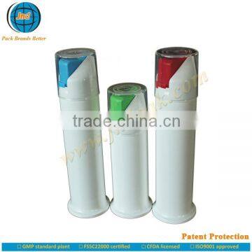 High level plastic vacuum toothpaste pump tube packaging by GMP standard plant with super offset printing and Patent Protection