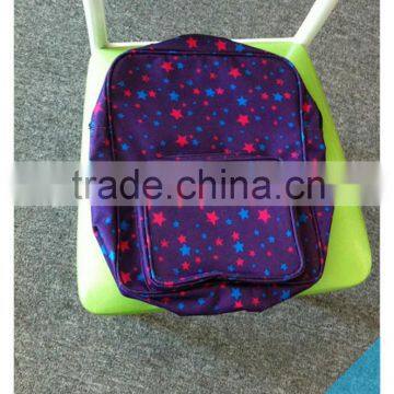 Small fashionable 600D purple child school bag OEM