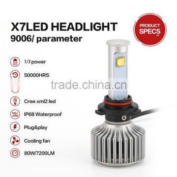 2016 New Generation X7 High Power 40w 3600lumen h1 h3 h4 h7 H11 H13 9004 9006 Car Light Led Headlight photo-4