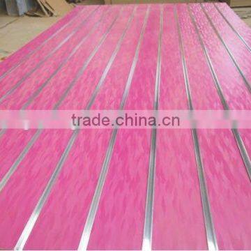 18mm 1200*1200 slot slatwall board mdf with aluminium