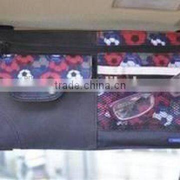 600D polyester Car Organizer with printing flowers