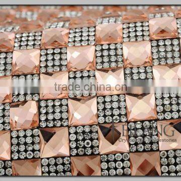 Factory price crystal sticker mesh for decoration