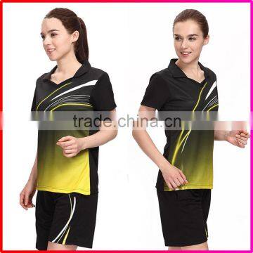 Wholesale 100% Polyester Custom Badminton Sport Polo Shirt