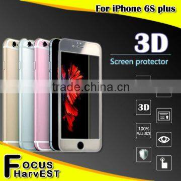 Wholesale price anti shock ultra clear 3d full curved tempered glass screen protector for iphone 6S plus