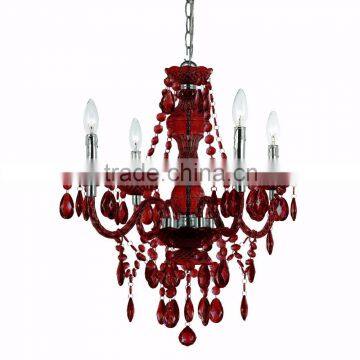 531-5 Af Lighting Elements 8352-4H Mini Chandelier 4 Light In red Cut Plastic