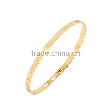 Memories Bangles With Customize Design Word 'STRENGHT HOPE COURAGE' With 4mm/7mm Width photo-3