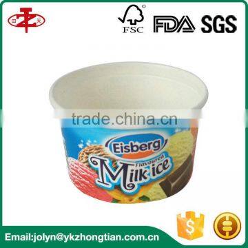 Custom Large Capacity Disposable PE Coated Paper Ice Cream Bowl