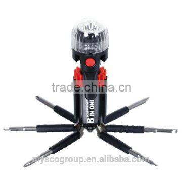 8 IN 1 Multi-screwdriver Torch/Hand Tool Sets