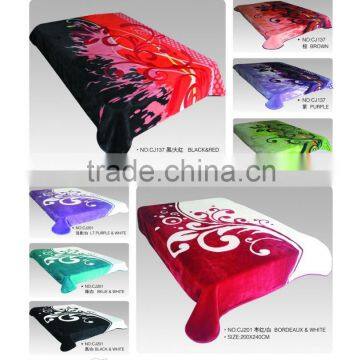 2015 NEW DESIGNS 1ply&2ply Raschel Quality Hot Compressed Embossed Raschel Korean Style Blanket NO.15022 photo-3