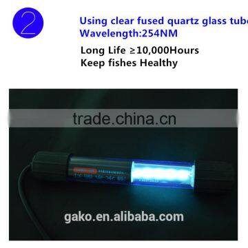 clear quartz glass tube uv germicidal 254nm led uv light sterilizer IP68