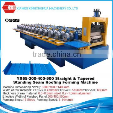 China Manufacturer Straight Tapered Standing Seam Roof Panel Roll Forming Machine