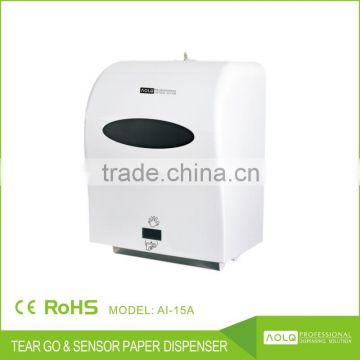 Popular jumbo roll bathroom toilet auto sensor cut paper towel dispenser