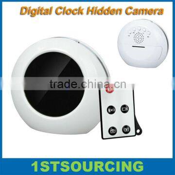 White & Black multi-function clock camera, alarm clock hidden camera