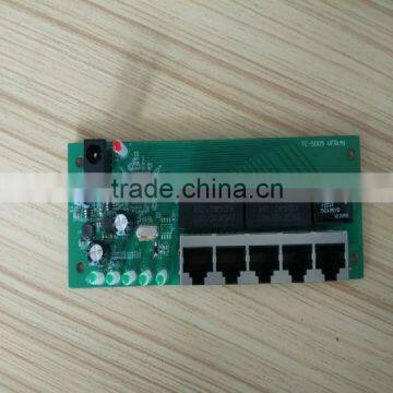 Shenzhen OEM 5 port Gigabit Ethernet Switch PCB Board