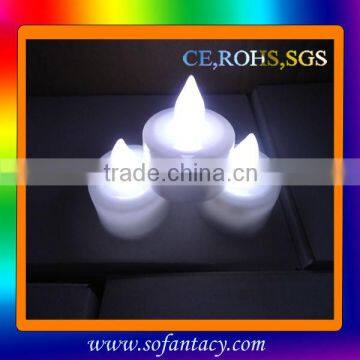 christmasdecoration led white colour tealight,led flashing tealight,led flashing candle