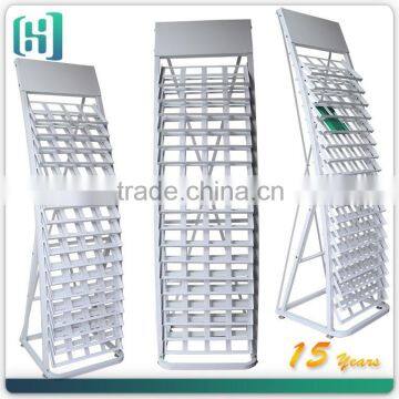 metal supermarket standing floor tiles floor ceramic display stand HSX-S0361