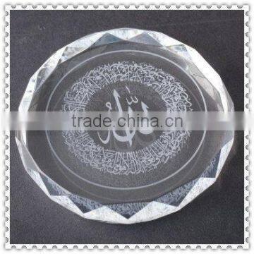 Gem-Cut Religious Laser Crystal Paperweight For Musilim Giftware