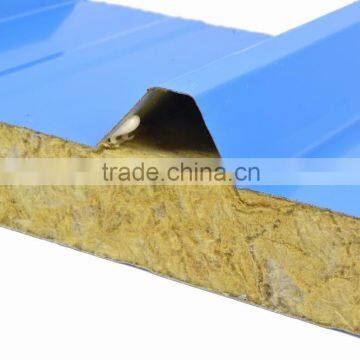 Low Cost Wall Panels Rock Wool Sandwich Panel For Prefabricated House