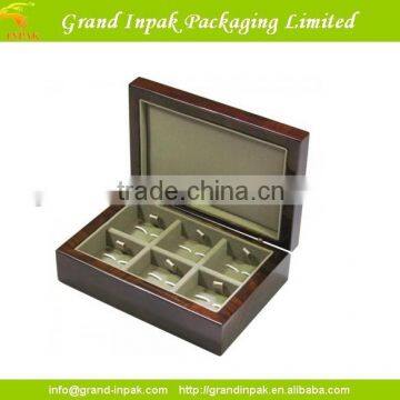 ELEGANT WOODEN CUFFLINK STORAGE BOX