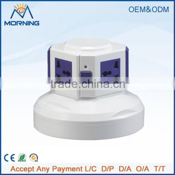 ME-S1 One Layer Vertical Rotary industrial Socket of multiple plug socket 1 meter power line