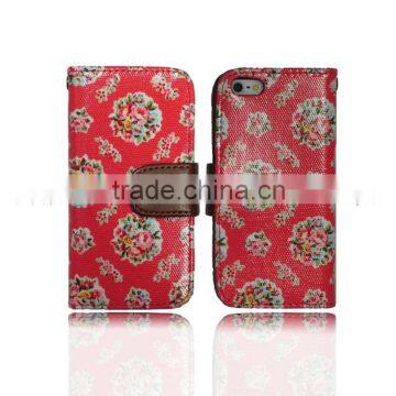 Original flower leather phone case for Pantech SKY Vega IM-A830 with credit card slot