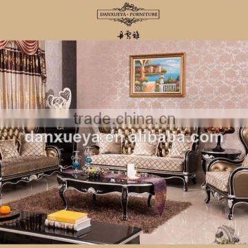 New style combined with the leather and fabric sofa living room sofa