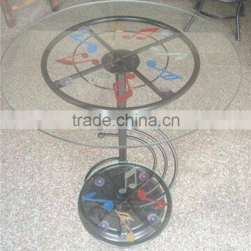 Continental hotel side note, round wrought iron coffee table,, table, creative small tea table 500*500*700mm