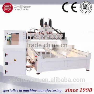 China Multi spindle CNC Engraving and wood frame clamp Cutting Router machine CC-M2030AH8