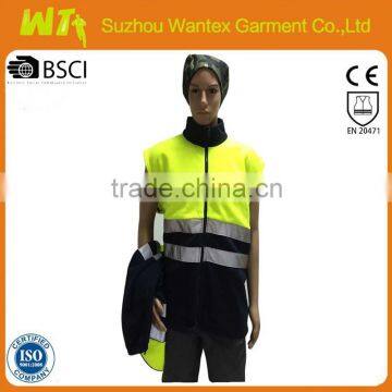 EN20471/343 Fluo-yellow/orange Winter Waterproof Winter Men 7 in 1 Bomber Jacket Park With Reflector