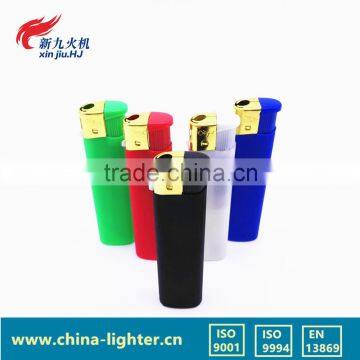 Solid colour refillable electronic gas lighter cigar lighter with custom logo