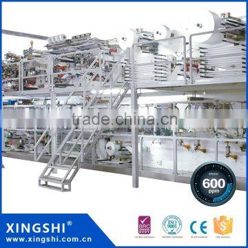 Full-Servo High Speed Elastic Wings Sleepy Ultra Thin Baby Diaper Making Machine China Manufacturer