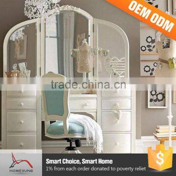 Very Cheap Furniture High Gloss White Dresser With Mirror