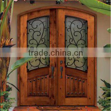 modern arch mahogany double apartment entry door with good price