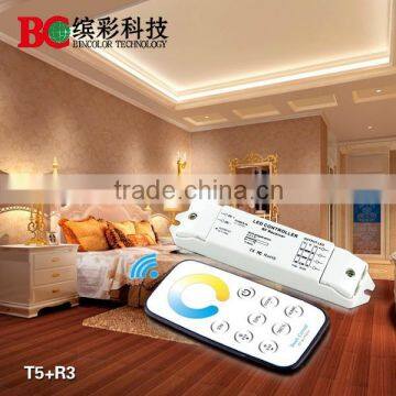 T5+R3 Mini led CT dimmer CW NW WW touch remote control CT controller DC12V-24V