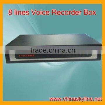 High performance 8 lines voice recorder /usb hand set recorder box