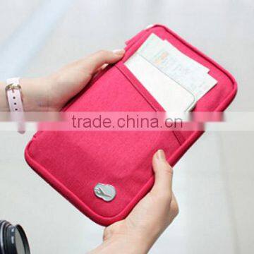 Best Design Name Card Holder with Zipper Pocket for passport