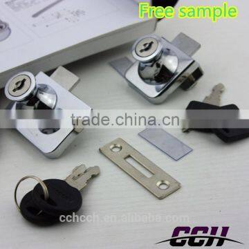 Zinc alloy furniture lock/cabinet glass lock/glass cabinet door lock