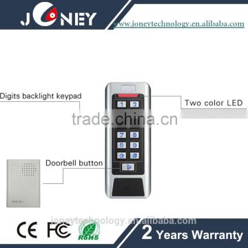 Waterproof Standalone Access Control Keypad with External Reader