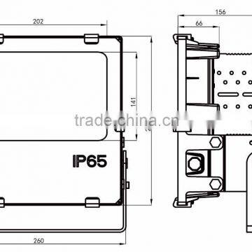 Low Price 100w High Quality 80ra 80lm Dob Driver on Board Ip65 Waterproof Driverless Flood Light photo-3