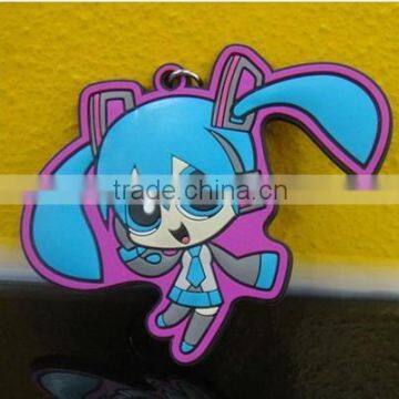 promotional soft PVC keychain/silicone cartoon keychain/rubber keychain