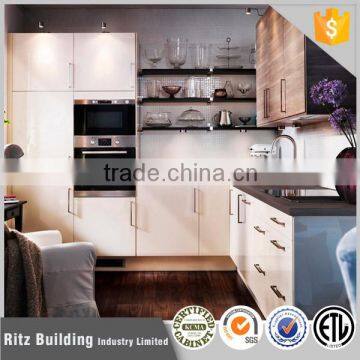 High glossy lacquer modern kitchen cabinet frosted glass doors