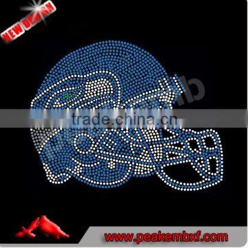 Seahawks Helmet Hotfix rhinestone transfer Wholesale Rhinestone Applique