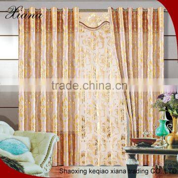 Blockout fabric for curtain ,bright color elegant blackout shining curtains