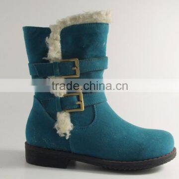 2012 new fashion blue girls wearing boots