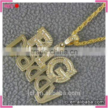 Hip hop statement necklaces for women, imitation gold jewellery designs necklace