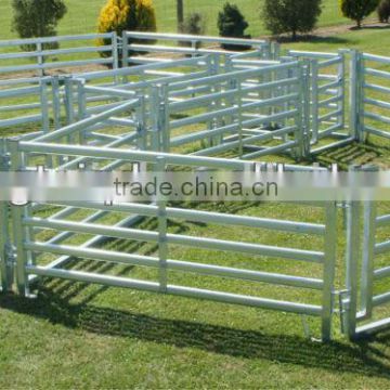 Free standing heavy duty cattle yard panels with gate