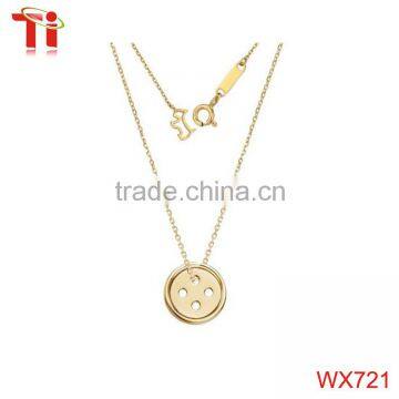 2016 latest lucky charm jewelry,316l stainless steel 18K gold chain necklace design